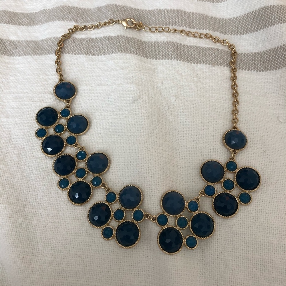 Blue statement necklace